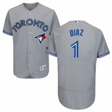 Buy Mens Majestic Toronto Blue Jays #1 Aledmys Diaz Grey Road Flex Base Authentic Collection MLB Jersey Online Mens Majestic Toronto Blue Jays #1 Aledmys Diaz Grey Road Flex Base Authentic Collection MLB Jersey For Sale