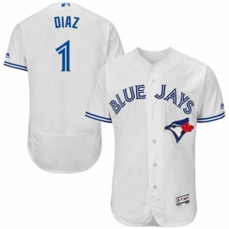Buy Mens Majestic Toronto Blue Jays #1 Aledmys Diaz White Home Flex Base Authentic Collection MLB Jersey Online Mens Majestic Toronto Blue Jays #1 Aledmys Diaz White Home Flex Base Authentic Collection MLB Jersey For Sale