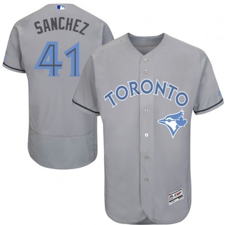 Buy Mens Majestic Toronto Blue Jays #41 Aaron Sanchez Authentic Gray 2016 Father’s Day Fashion Flex Base MLB Jersey Online Mens Majestic Toronto Blue Jays #41 Aaron Sanchez Authentic Gray 2016 Father’s Day Fashion Flex Base MLB Jersey For Sale