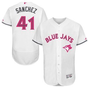 Buy Mens Majestic Toronto Blue Jays #41 Aaron Sanchez Authentic White 2016 Mother’s Day Fashion Flex Base MLB Jersey Online Mens Majestic Toronto Blue Jays #41 Aaron Sanchez Authentic White 2016 Mother’s Day Fashion Flex Base MLB Jersey For Sale