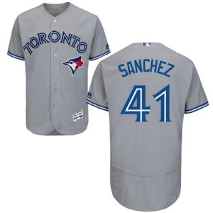 Buy Mens Majestic Toronto Blue Jays #41 Aaron Sanchez Grey Road Flex Base Authentic Collection MLB Jersey Online Mens Majestic Toronto Blue Jays #41 Aaron Sanchez Grey Road Flex Base Authentic Collection MLB Jersey For Sale