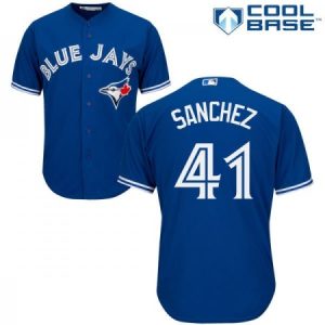 Buy Mens Majestic Toronto Blue Jays #41 Aaron Sanchez Replica Blue Alternate MLB Jersey Online Mens Majestic Toronto Blue Jays #41 Aaron Sanchez Replica Blue Alternate MLB Jersey For Sale