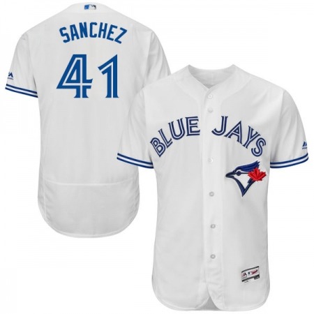 Buy Mens Majestic Toronto Blue Jays #41 Aaron Sanchez White Home Flex Base Authentic Collection MLB Jersey Online Mens Majestic Toronto Blue Jays #41 Aaron Sanchez White Home Flex Base Authentic Collection MLB Jersey For Sale