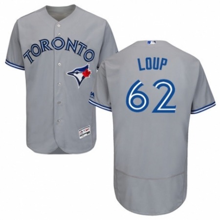 Buy Mens Majestic Toronto Blue Jays #62 Aaron Loup Grey Road Flex Base Authentic Collection MLB Jersey Online Mens Majestic Toronto Blue Jays #62 Aaron Loup Grey Road Flex Base Authentic Collection MLB Jersey For Sale