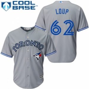 Buy Mens Majestic Toronto Blue Jays #62 Aaron Loup Replica Grey Road MLB Jersey Online Mens Majestic Toronto Blue Jays #62 Aaron Loup Replica Grey Road MLB Jersey For Sale