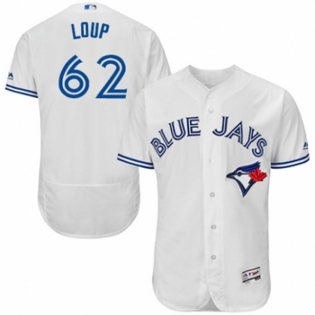 Buy Mens Majestic Toronto Blue Jays #62 Aaron Loup White Home Flex Base Authentic Collection MLB Jersey Online Mens Majestic Toronto Blue Jays #62 Aaron Loup White Home Flex Base Authentic Collection MLB Jersey For Sale