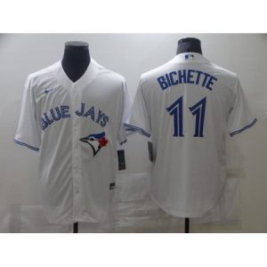Mens Nike Toronto Blue Jays #11 Bo Bichette White Royal Alternate Stitched Baseball Jersey  For Sale