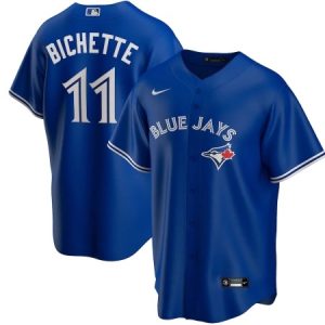 Mens Toronto Blue Jays #11 Bo Bichette Nike Royal Alternate 2020 Replica Player Jersey  For Sale