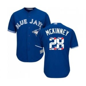 Mens Toronto Blue Jays #28 Billy McKinney Authentic Blue Team Logo Fashion Baseball Jersey  For Sale