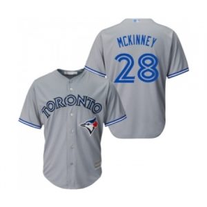 Buy Mens Toronto Blue Jays #28 Billy McKinney Replica Grey Road Baseball Jersey Online Mens Toronto Blue Jays #28 Billy McKinney Replica Grey Road Baseball Jersey For Sale