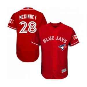 Mens Toronto Blue Jays #28 Billy McKinney Scarlet Alternate Flex Base Authentic Collection Alternate Baseball Jersey  For Sale