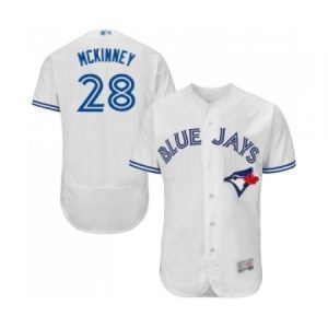 Mens Toronto Blue Jays #28 Billy McKinney White Home Flex Base Authentic Collection Baseball Jersey  For Sale