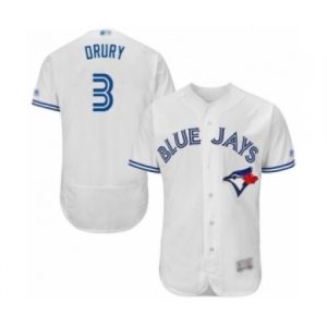 Buy Mens Toronto Blue Jays #3 Brandon Drury White Home Flex Base Authentic Collection Baseball Player Jersey Online Mens Toronto Blue Jays #3 Brandon Drury White Home Flex Base Authentic Collection Baseball Player Jersey For Sale