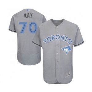 Mens Toronto Blue Jays #70 Anthony Kay Authentic Gray 2016 Father’s Day Fashion Flex Base Baseball Player Jersey  For Sale