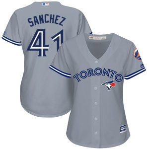 Buy Women’s Majestic Toronto Blue Jays #41 Aaron Sanchez Authentic Grey Road MLB Jersey Online Women’s Majestic Toronto Blue Jays #41 Aaron Sanchez Authentic Grey Road MLB Jersey For Sale