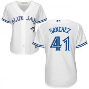 Women’s Majestic Toronto Blue Jays #41 Aaron Sanchez Replica White Home MLB Jersey  For Sale