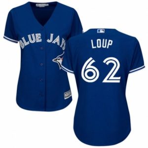 Women’s Majestic Toronto Blue Jays #62 Aaron Loup Replica Blue Alternate MLB Jersey  For Sale
