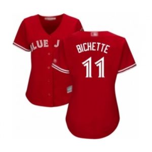 Women’s Toronto Blue Jays #11 Bo Bichette Authentic Scarlet Alternate Baseball Player Jersey  For Sale