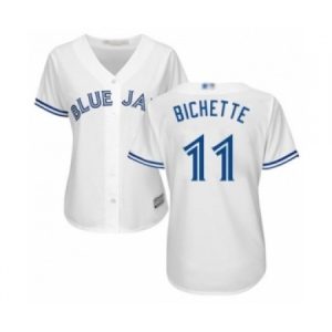 Women’s Toronto Blue Jays #11 Bo Bichette Authentic White Home Baseball Player Jersey  For Sale