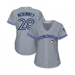 Women’s Toronto Blue Jays #28 Billy McKinney Replica Grey Road Baseball Jersey  For Sale