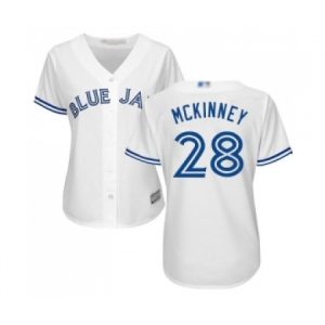 Women’s Toronto Blue Jays #28 Billy McKinney Replica White Home Baseball Jersey  For Sale