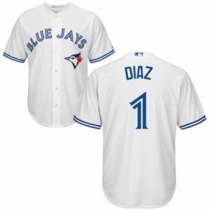 Youth Majestic Toronto Blue Jays #1 Aledmys Diaz Replica White Home MLB Jersey  For Sale