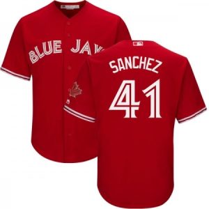 Youth Majestic Toronto Blue Jays #41 Aaron Sanchez Authentic Scarlet Alternate MLB Jersey  For Sale