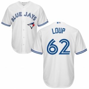 Youth Majestic Toronto Blue Jays #62 Aaron Loup Replica White Home MLB Jersey  For Sale