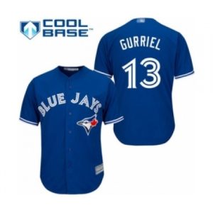 Youth Toronto Blue Jays #13 Lourdes Gurriel Jr. Authentic Blue Alternate Baseball Player Jersey