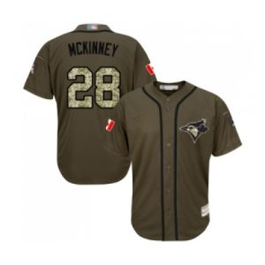 Youth Toronto Blue Jays #28 Billy McKinney Authentic Green Salute to Service Baseball Jersey  For Sale