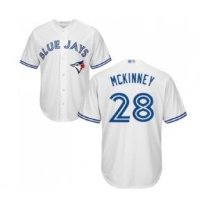 Youth Toronto Blue Jays #28 Billy McKinney Replica White Home Baseball Jersey  For Sale