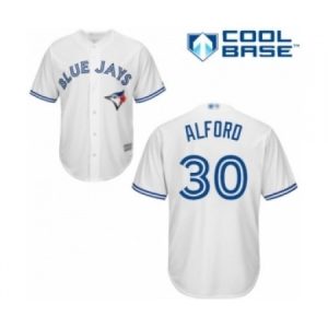 Youth Toronto Blue Jays #30 Anthony Alford Authentic White Home Baseball Player Jersey  For Sale